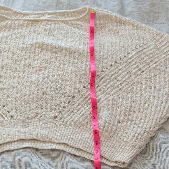 Anthropologie Cream Textured Sweater - Picture 5 of 10